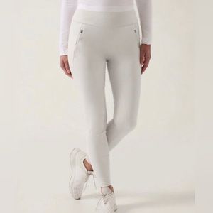 athleta pleek fleece tight white